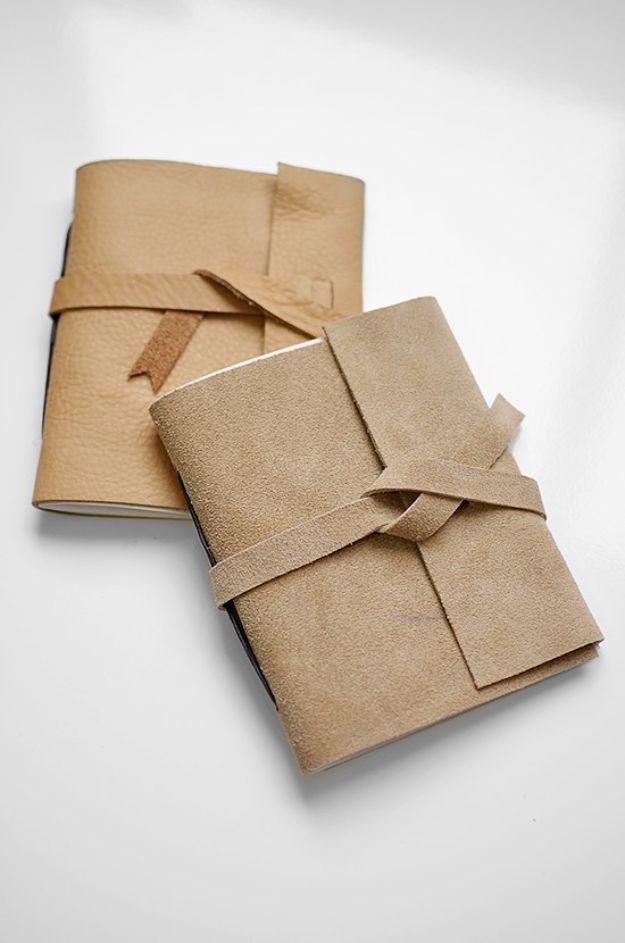 Leather Handbound Book, simple enough to finish in an afternoon and better than a store bought version