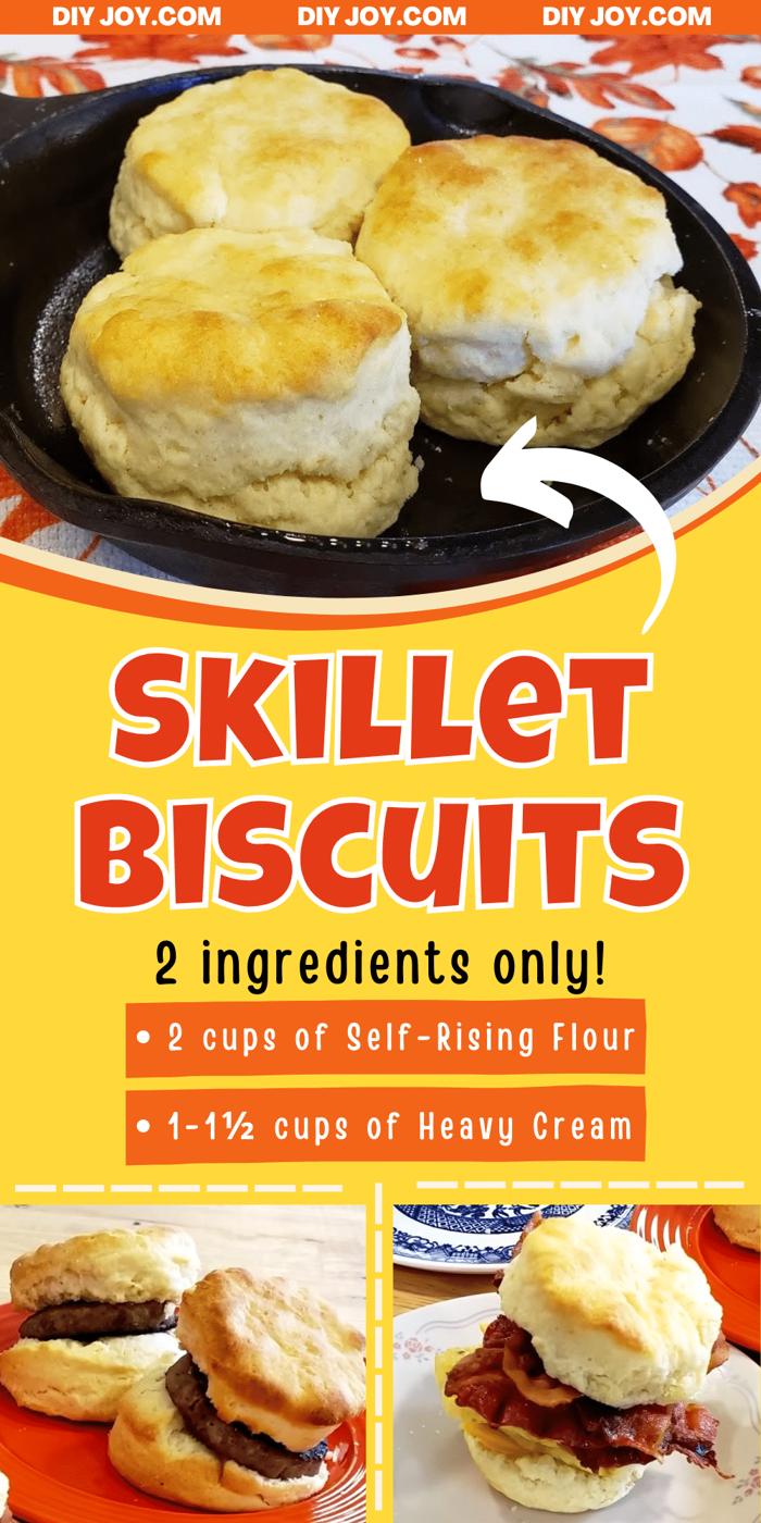 2-Ingredient Skillet Biscuits Recipe