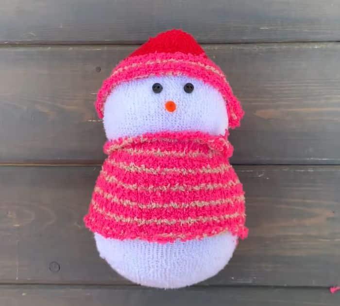 How to Make a Snowman Using a Sock