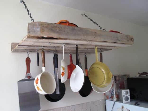DIY Pallet Furniture Ideas - DIY Pallet Pot Rack - Best Do It Yourself Projects Made With Wooden Pallets - Indoor and Outdoor, Bedroom, Living Room, Patio. Coffee Table, Couch, Din