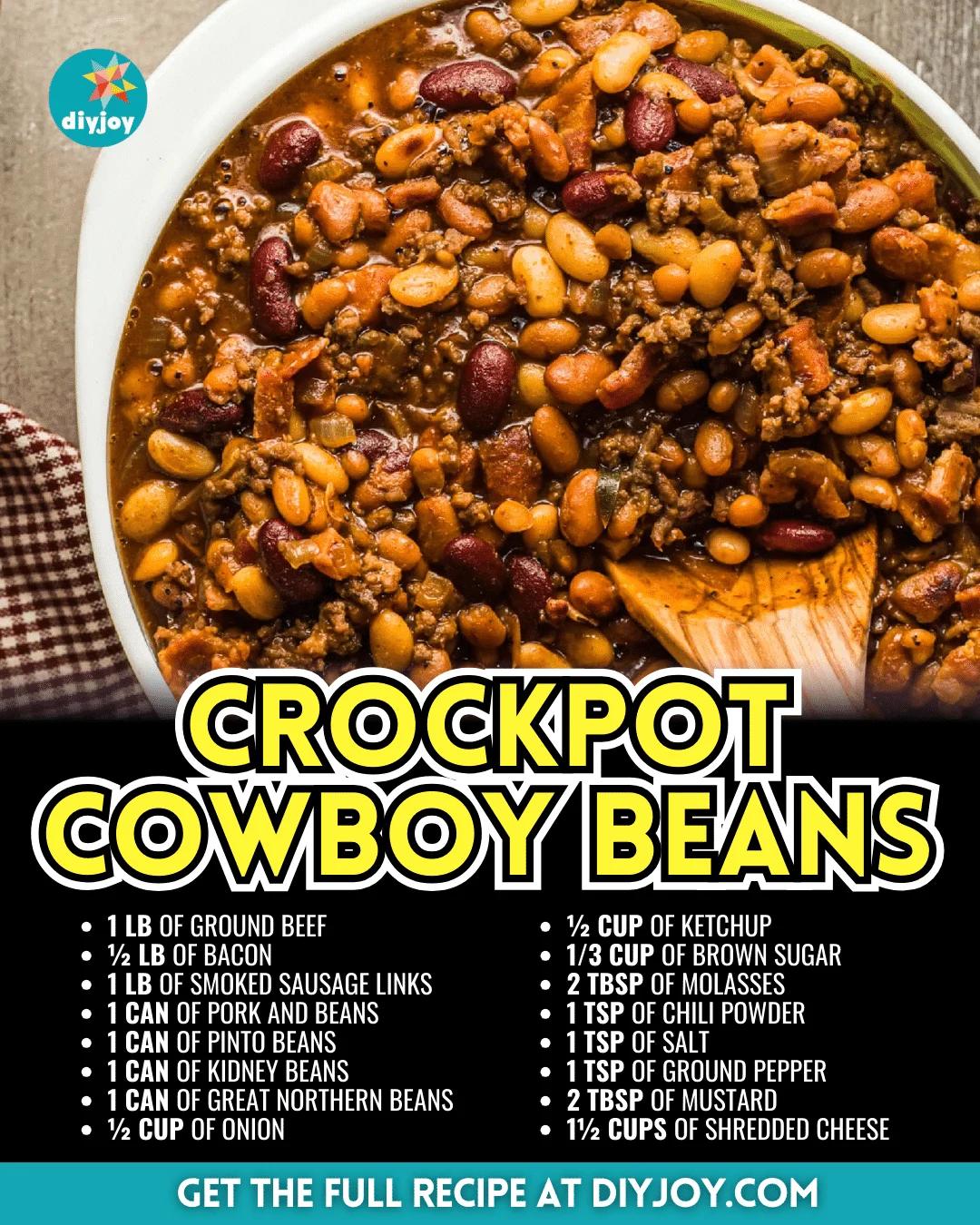 Easy Crockpot Cowboy Beans Recipe