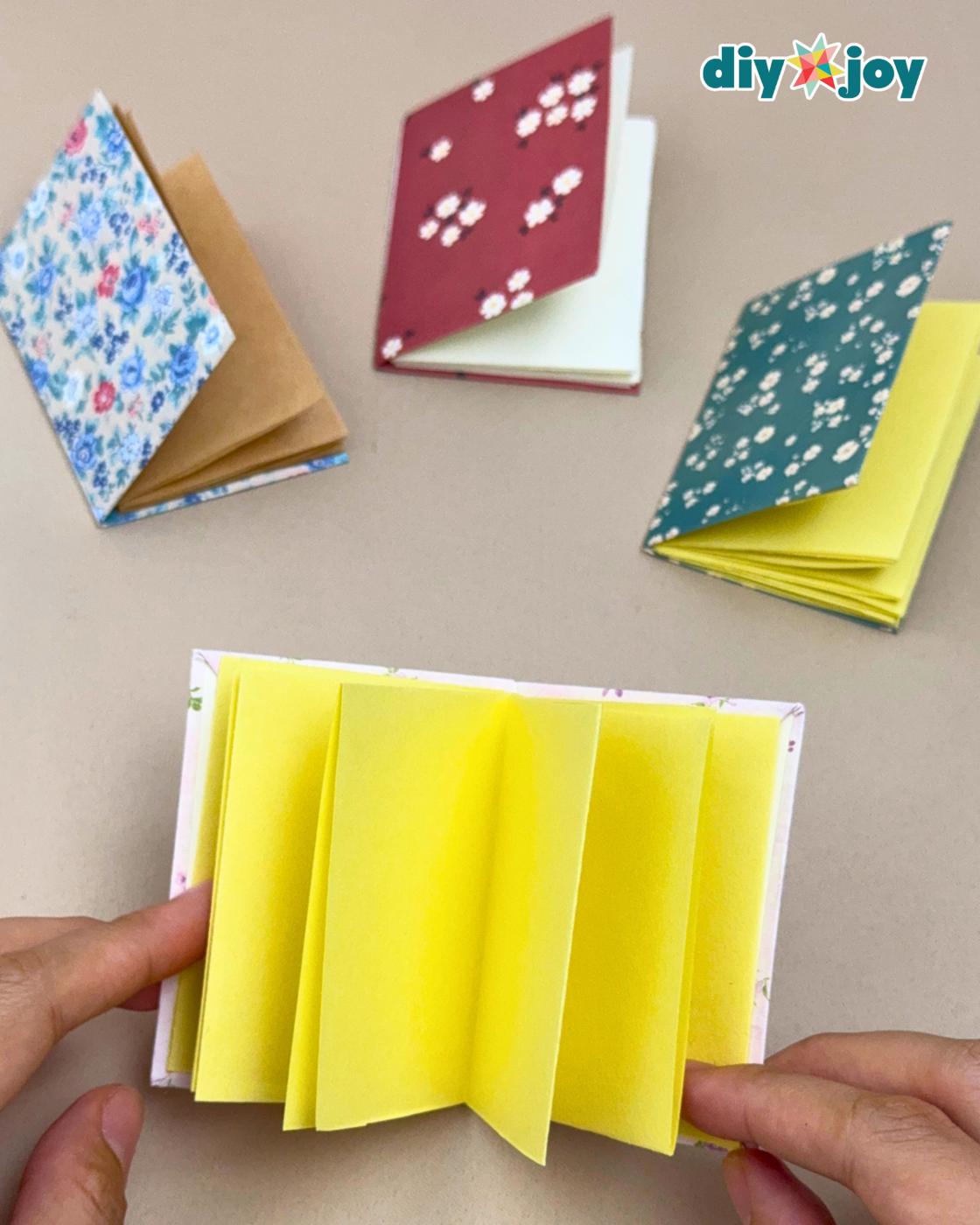 Mini Notebook — handmade mini scrap paper notebook craft