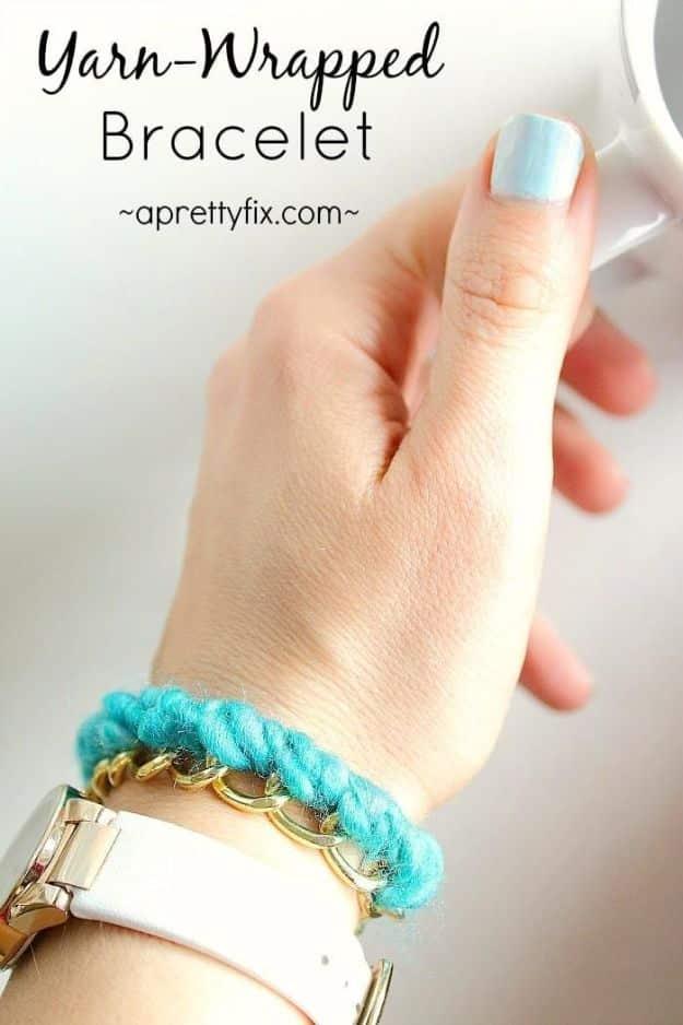 Yarn-Wrapped Bracelet, one of the best mothers day gift ideas on this list and a favorite pick from this roundup