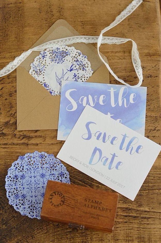 Watercolor text for Wedding Stationery, quick enough to finish before nap time and a keepsake worth handing down