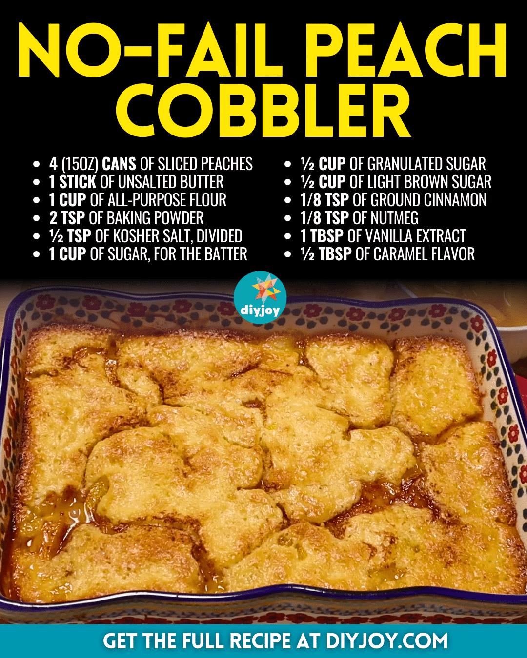 Easy No-Fail Peach Cobbler Recipe