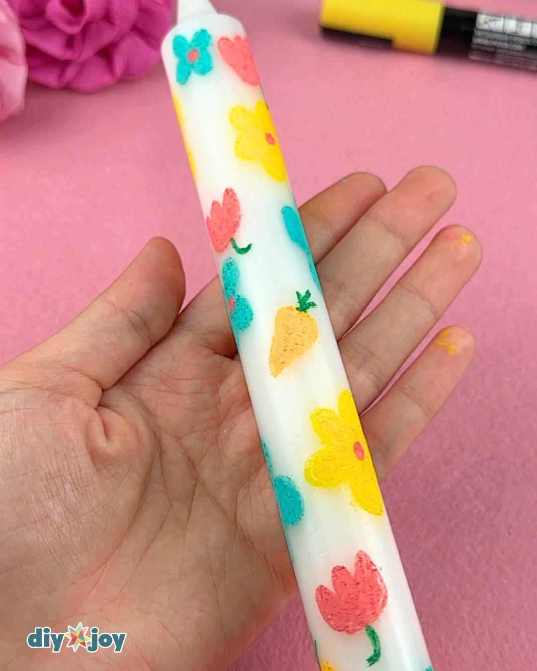 Spring Candle Decor — adding details