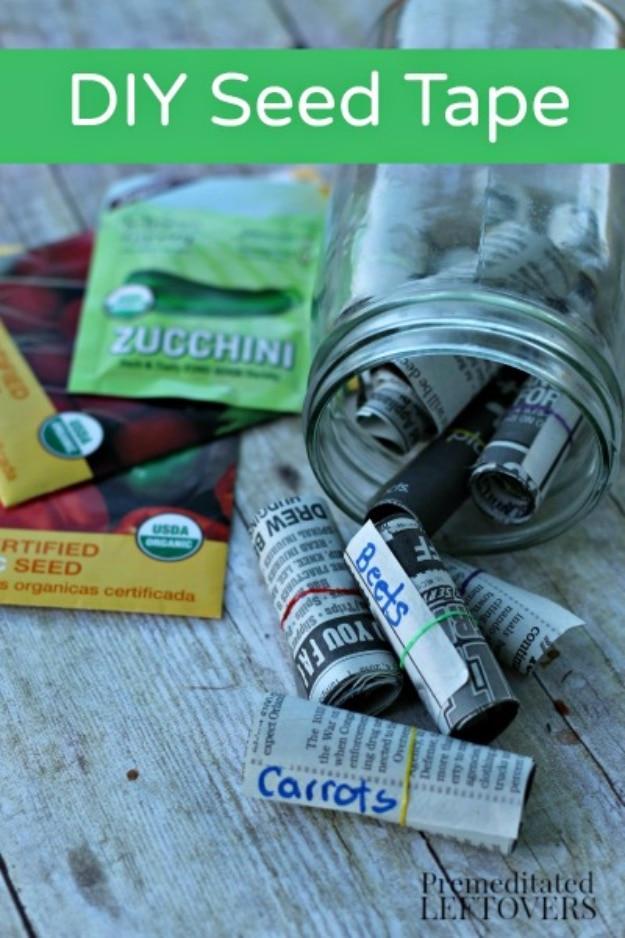 DIY Seed Tape, easy to keep up with in just a few minutes a week and soil that stays healthier over time