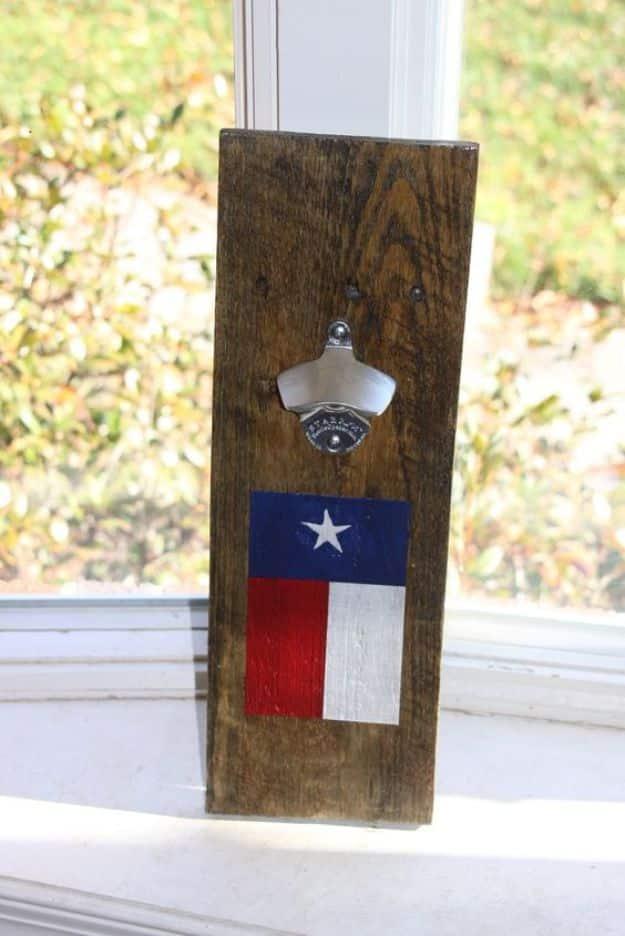 Texas Flag Pallet Board Bottle Opener, forgiving enough for shaky first cuts and a look that outshines anything off a shelf