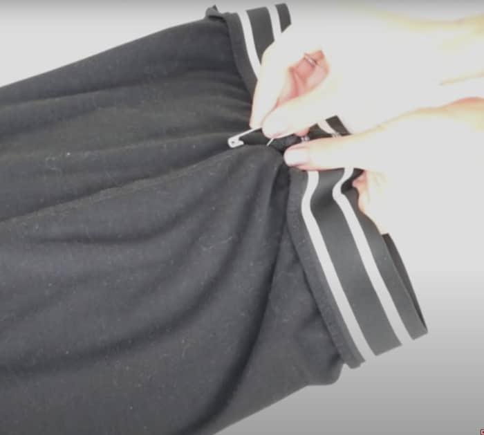 diy clothing alterations with safety pin