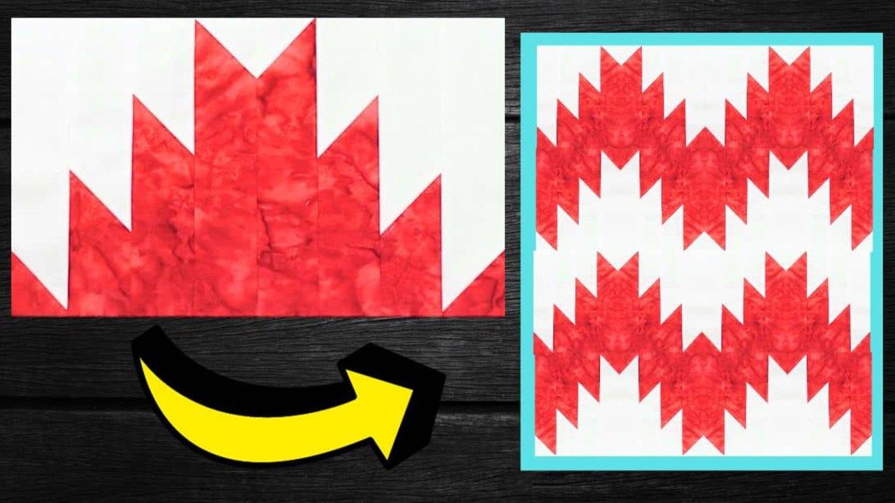 Easy Lovely Mountains Quilt Block Tutorial