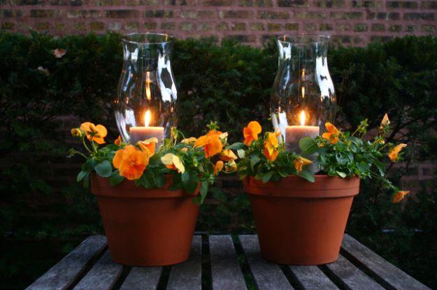 DIY Ideas for Clay Pots - Potted Candle Planters - Cute Gardening Projects Tutorials for Decorating Pots - Pretty Rustic and Farmhouse Planters for Cheap Home Decor