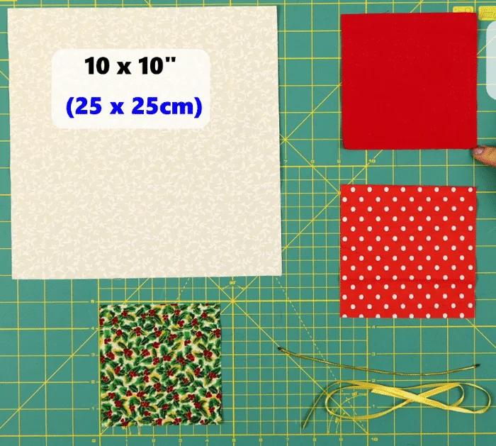 Materials for Fabric Christmas Ornaments