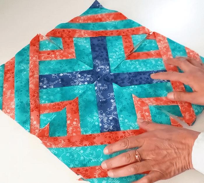 Easy Quilt Block Using Fabric Scraps