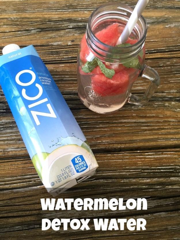 Watermelon Detox Water, a refreshing detox water recipe to try and a pretty drink idea for a warm afternoon