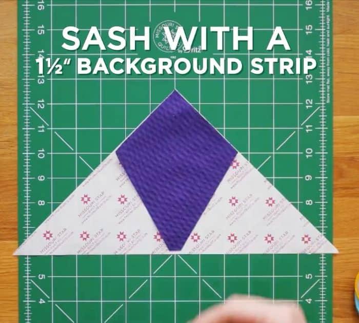 Assembling a Bordered Periwinkle Quilt