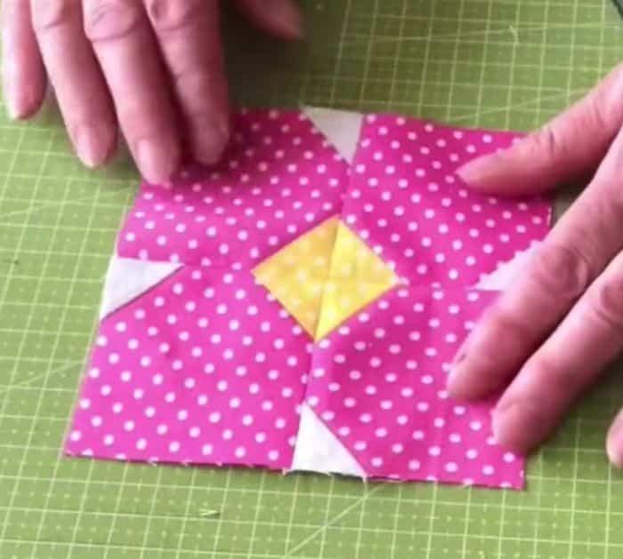 Easy Patchwork Flower Quilt Block Tutorial
