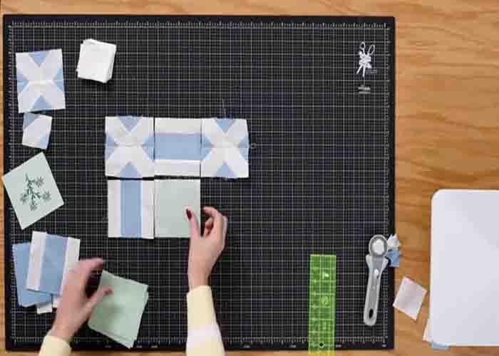 Laying the secret garden mini quilt