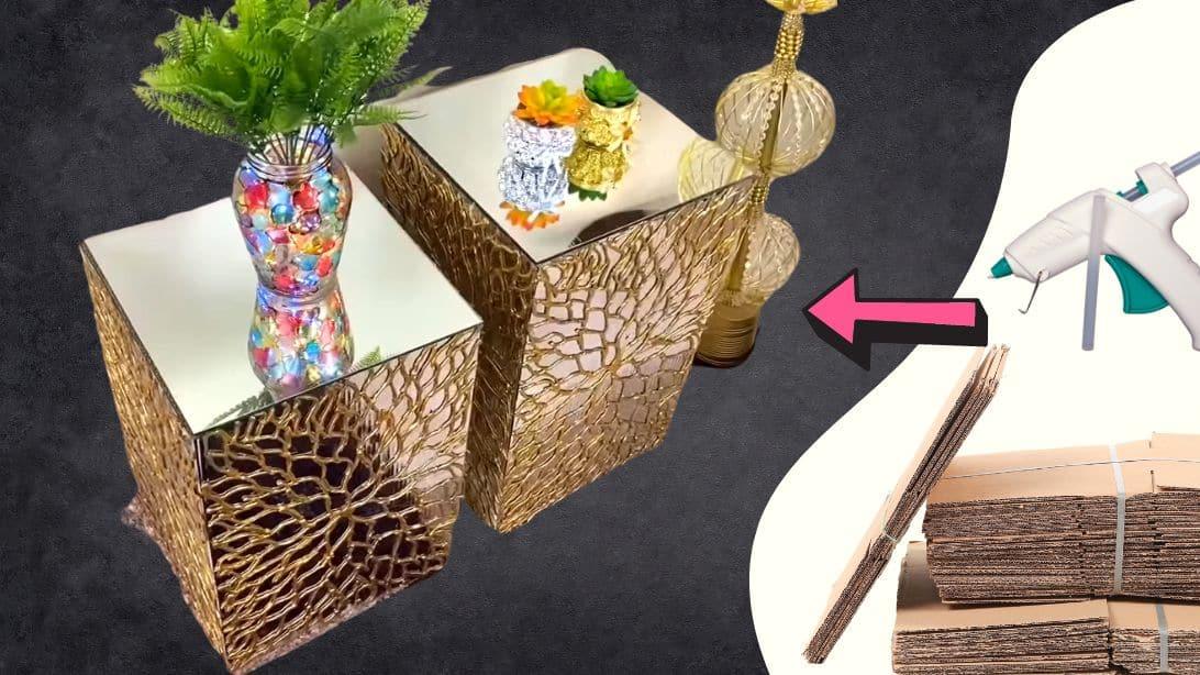 DIY Luxurious Side Table Using Glue Gun