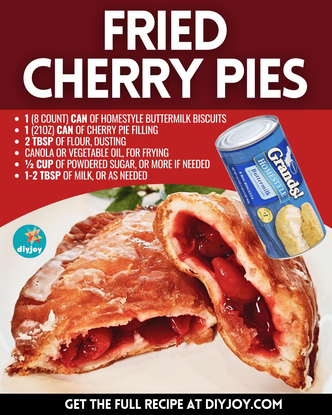 How to Make Fried Cherry Pies Using Canned Biscuits