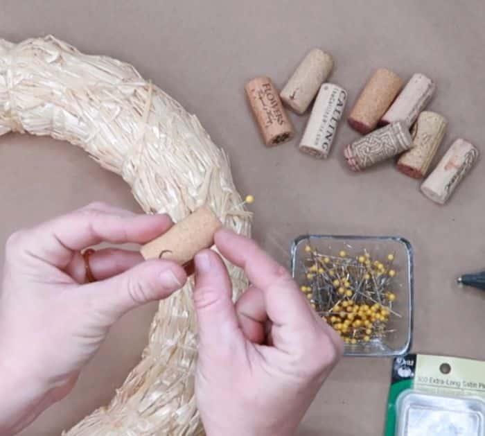 Easy to Make Wine Cork Wreath DIY Project