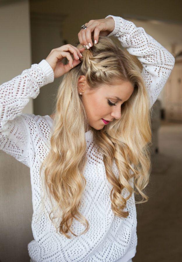 Hairstyles for the Holidays - Mini Side Braid - Cute DIY Hair Styles for Christmas and New Years Eve, Special Occasion - Updos, Braids, Buns, Ponytails, Half Up Half Down Looks #ha