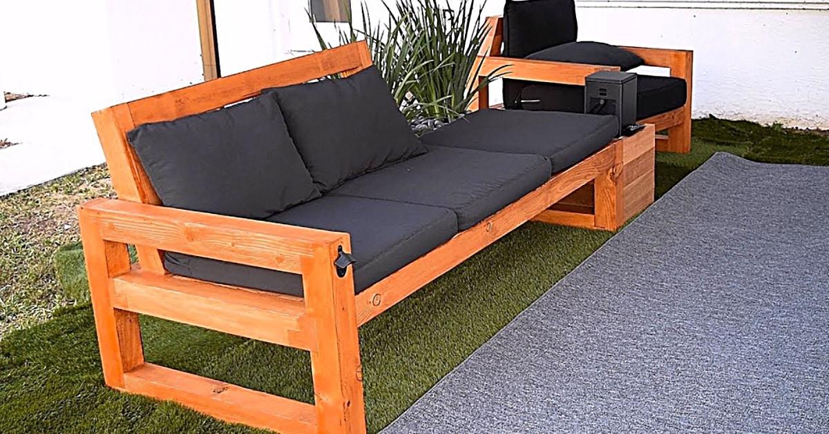 DIY Modern Outdoor Sofa