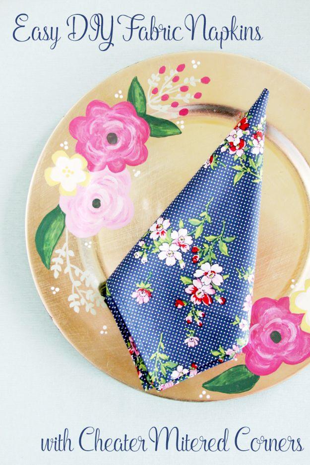 Fast And Easy Fabric Napkins, a budget friendly way to update the space and a simple upgrade almost anyone can try