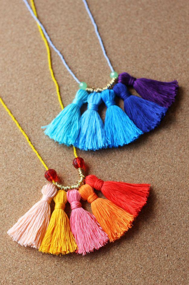 DIY Ombre Tassel Necklace, a thoughtful gift worth giving this year and a gift that looks far pricier than it is