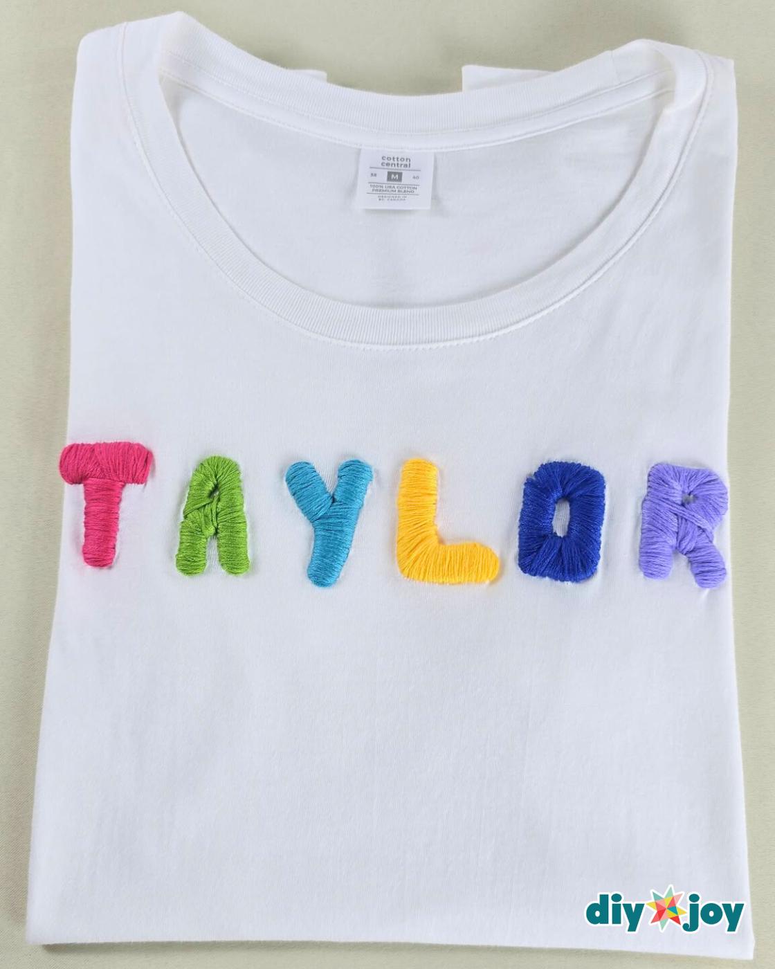 T Shirt Name Embroidery Hack