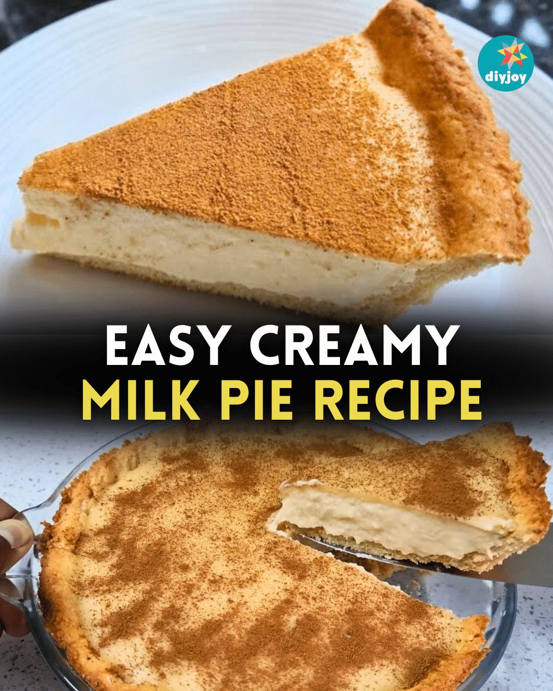 Easy creamy Milk Pie Recipe