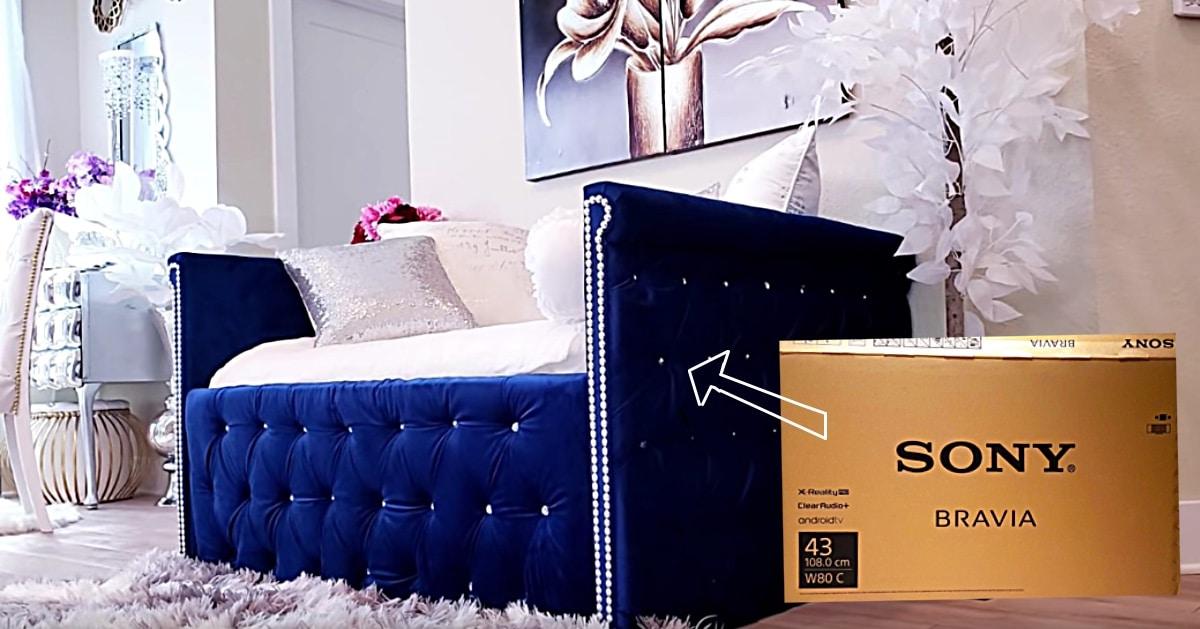 Turn A TV Box Into A Sofa Daybed