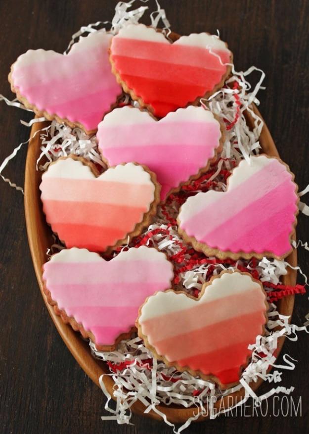 DIY Valentines Day Cookies - Brown Butter Heart Cookies - Easy Cookie Recipes and Recipe Ideas for Valentines Day - Cute DIY Decorated Cookies for Kids, Homemade Box Cookies and Bo