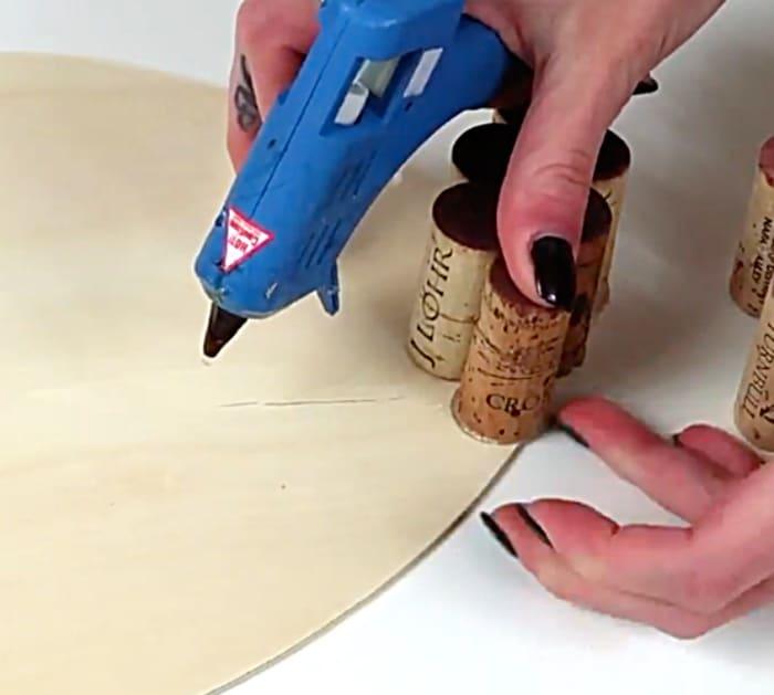 Make a cheap easy DIY Wine Cork Heart for Valentine's Day