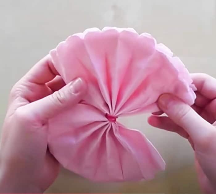 Paper Flower Idea - How To Make a Napkin Flower - Easy Paper Flower Craft