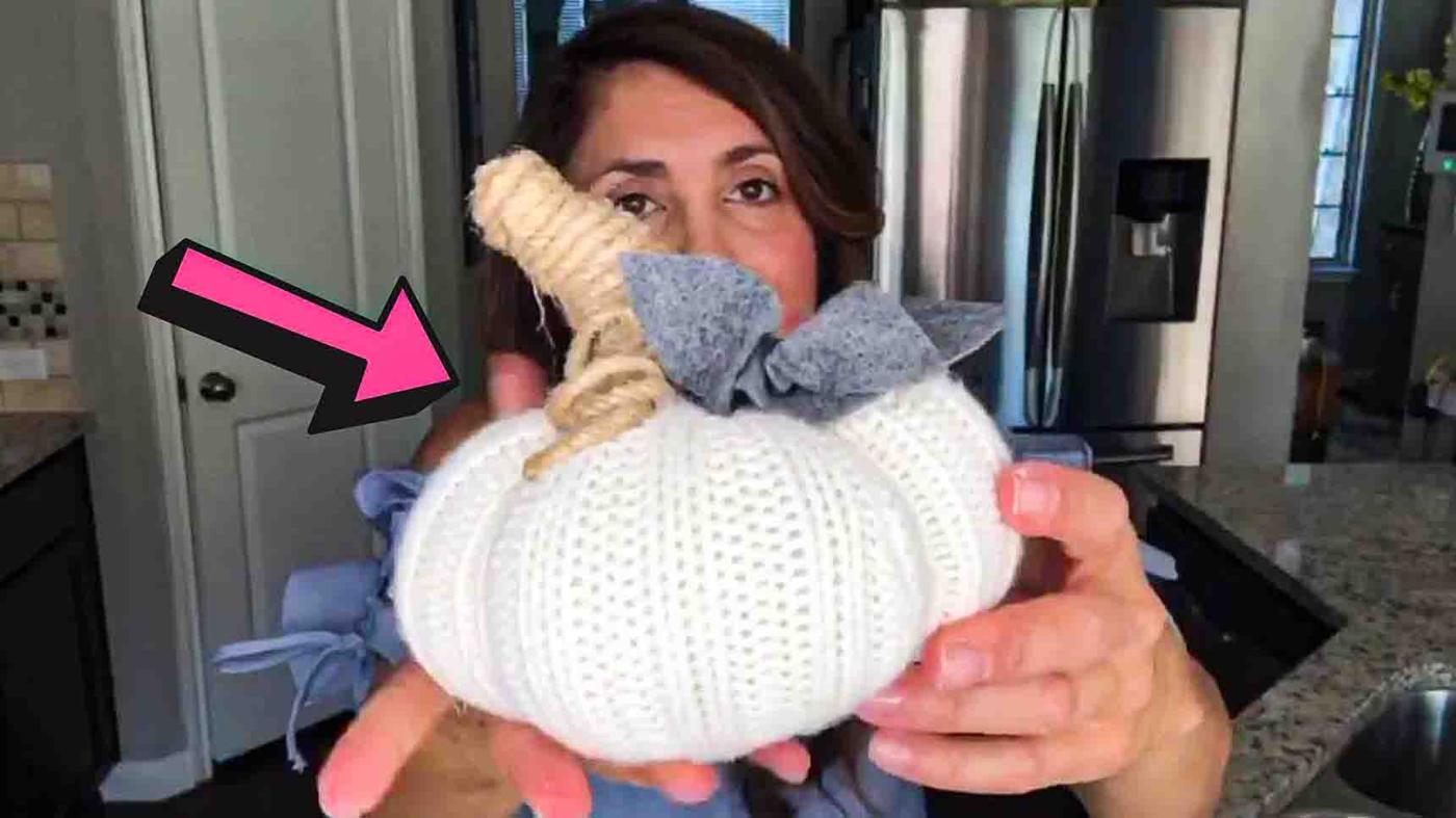 No-Sew Sweater Pumpkin Tutorial