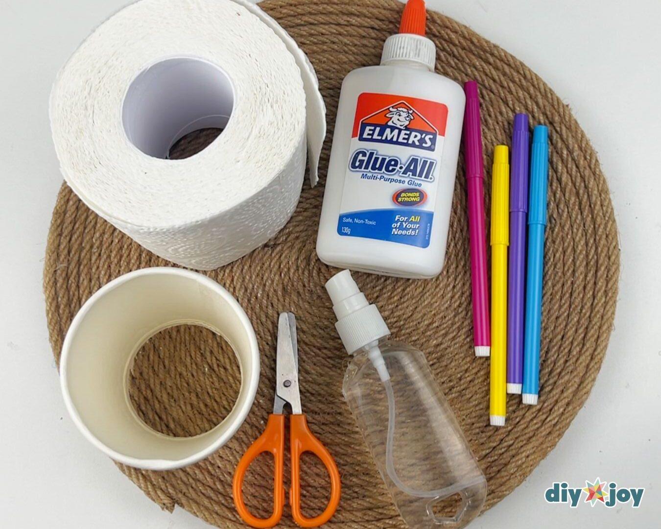 Toilet Paper Flowers — adding leaves (optional)