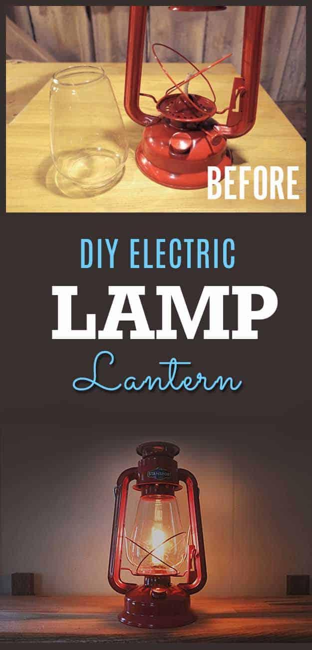 Awesome Crafts for Men and Manly DIY Project Ideas Guys Love - Fun Gifts, Manly Decor, Games and Gear. Tutorials for Creative Projects to Make This Weekend | DIY Electric Camp Lant