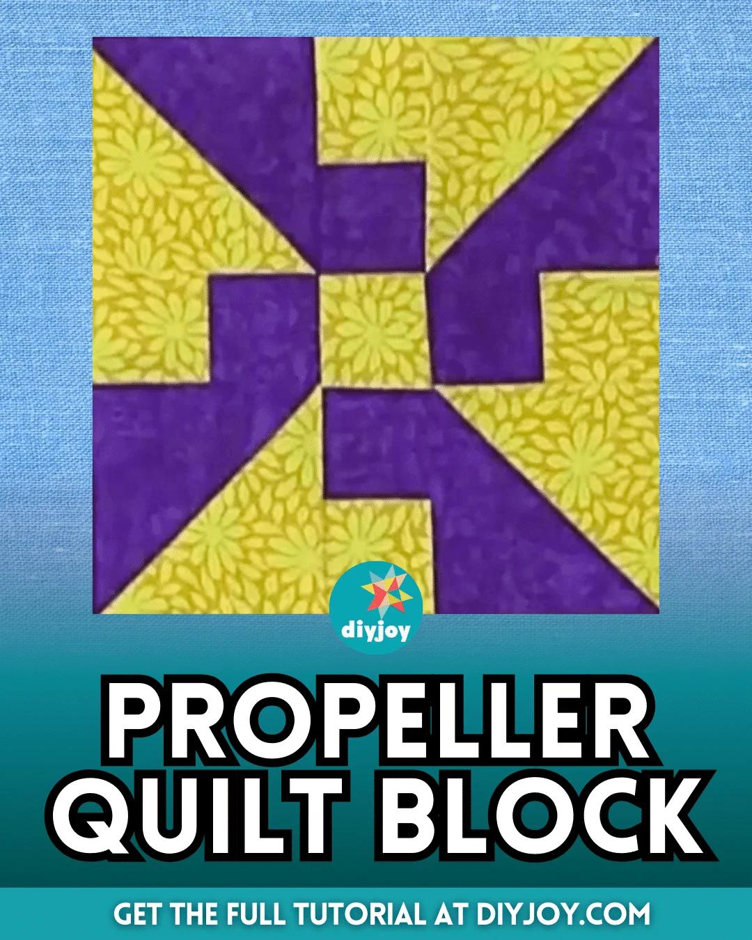 Easy Propeller Quilt Block Tutorial