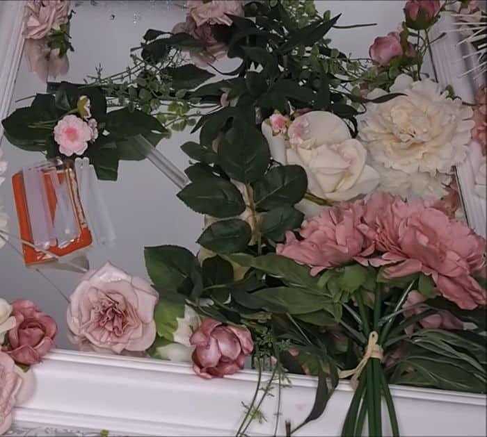 Easy DIY Floral Mirror Materials