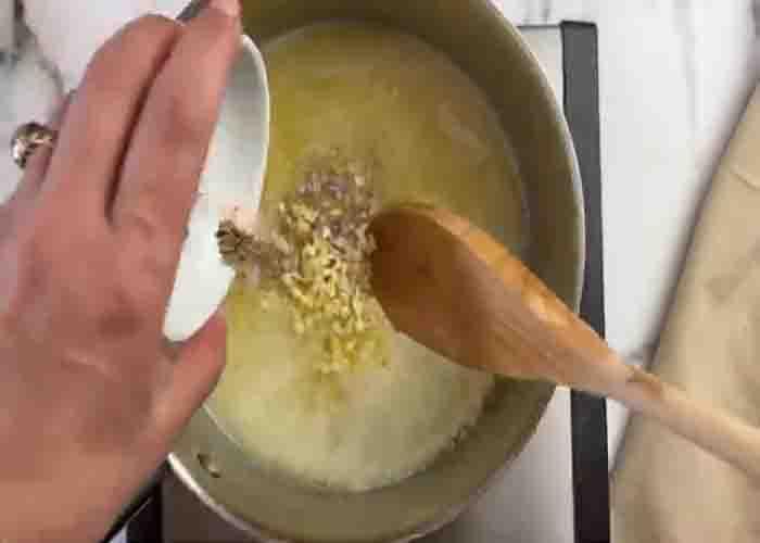Making the cowboy butter for the barbecue brisket