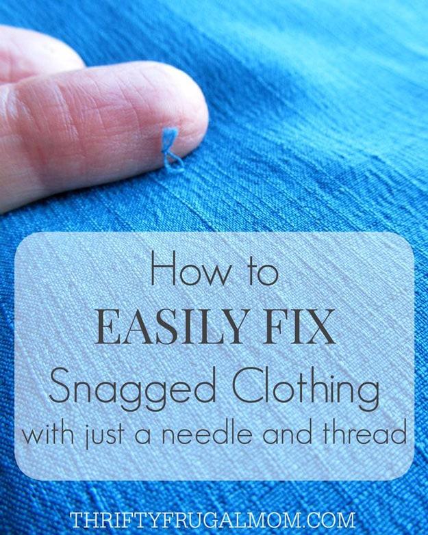 Easily Fix Snagged Clothing, a DIY hack worth trying at home and a smart shortcut worth keeping on hand