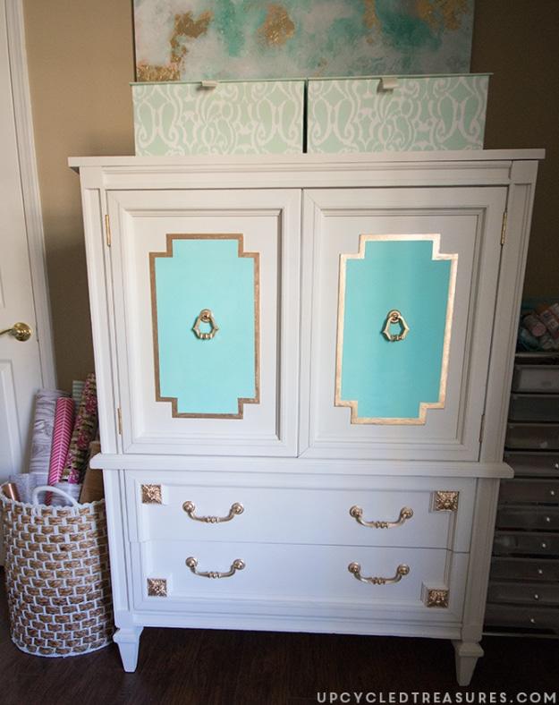 Upcycled Mid Century Armoire, a weekend project with a big payoff and a budget friendly way to update a room