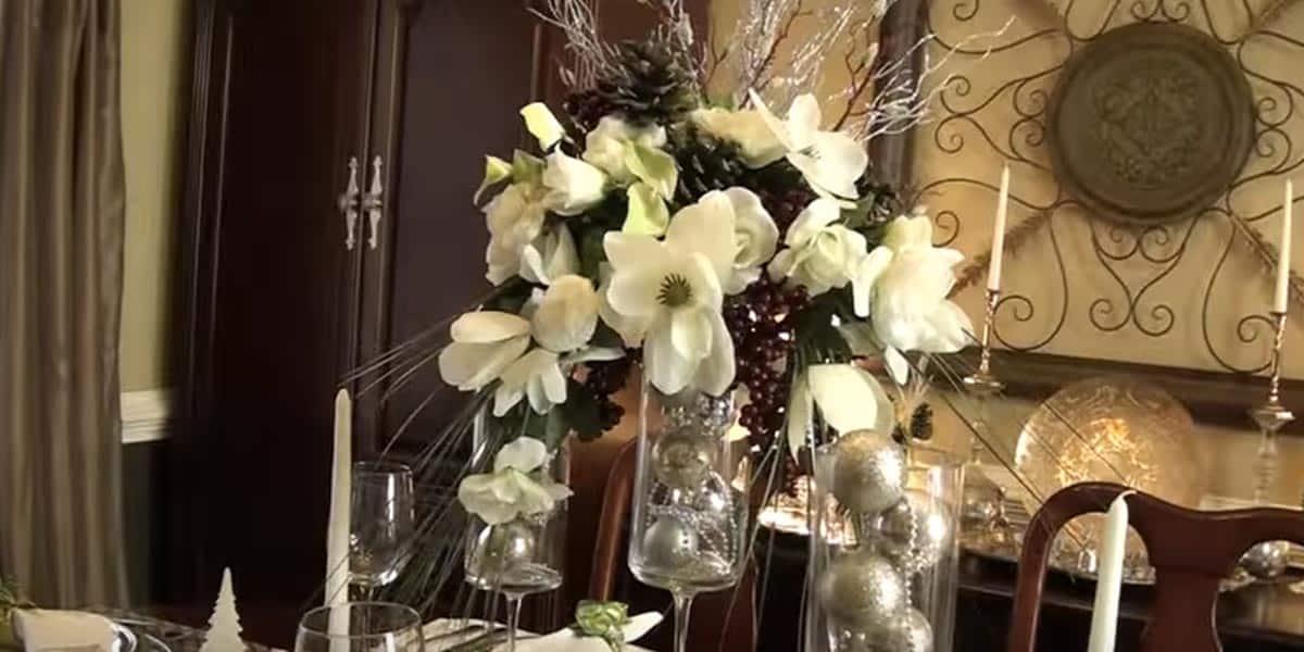She Makes A Stunning Holiday Centerpiece And She Bought The Supplies At The Dollar Store!