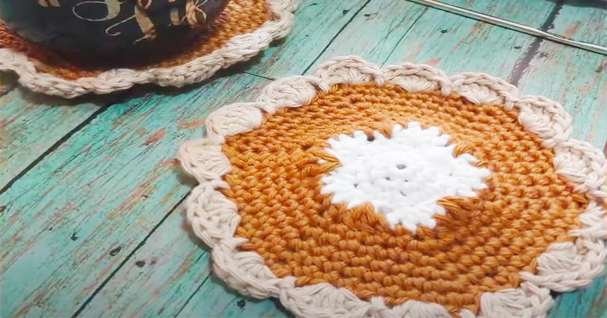 DIY Pumpkin Pie Coaster And Hot Pad