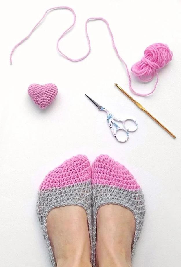 Crochet Slippers, a handmade stitch project, easy to scale up for a whole batch and a keepsake worth handing down