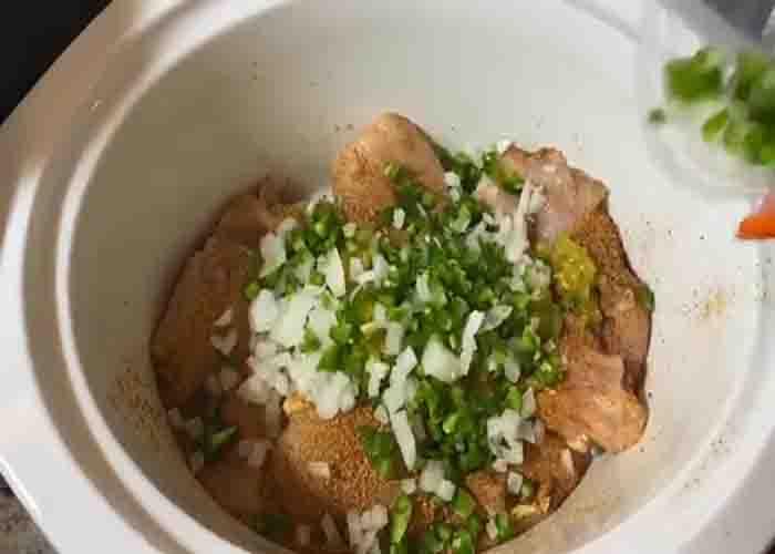 Adding all the ingredients in the slow cooker
