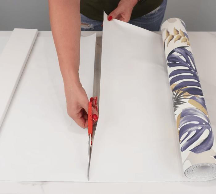 Easy DIY Wallpaper Window Blinds Tutorial
