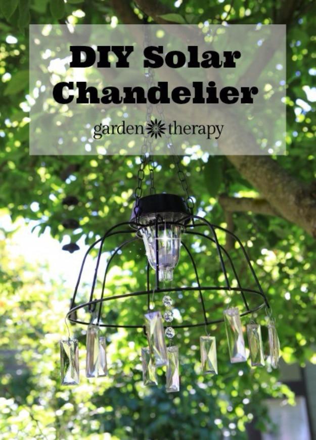 DIY Solar Light Chandelier, a creative DIY chandelier worth making for the home and a favorite pick from this roundup