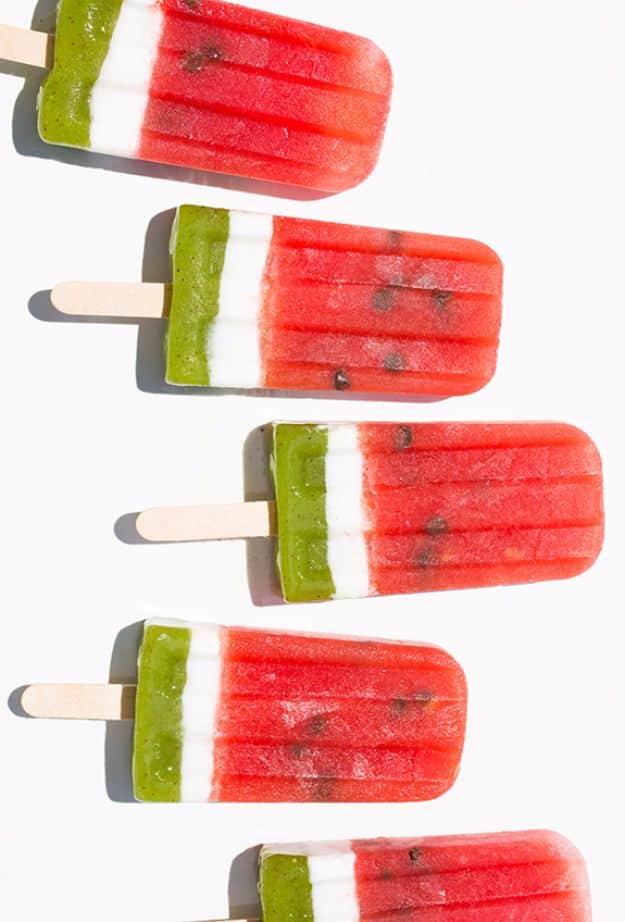 Watermelon Popsicles, simple for little ones to help put together too and a hit with the whole crowd