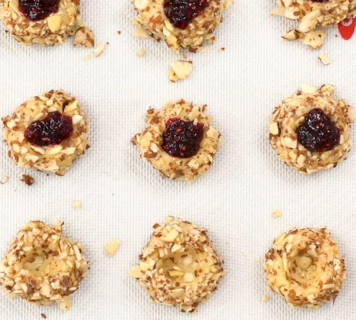 How to Make Almond Raspberry Thumbprint Cookies
